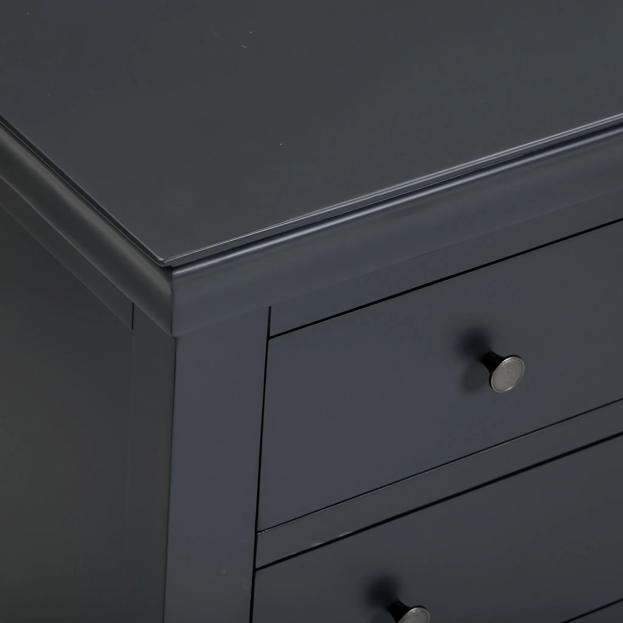 Chalbury 3 Over 4 Chest of Drawers in Dusky Black