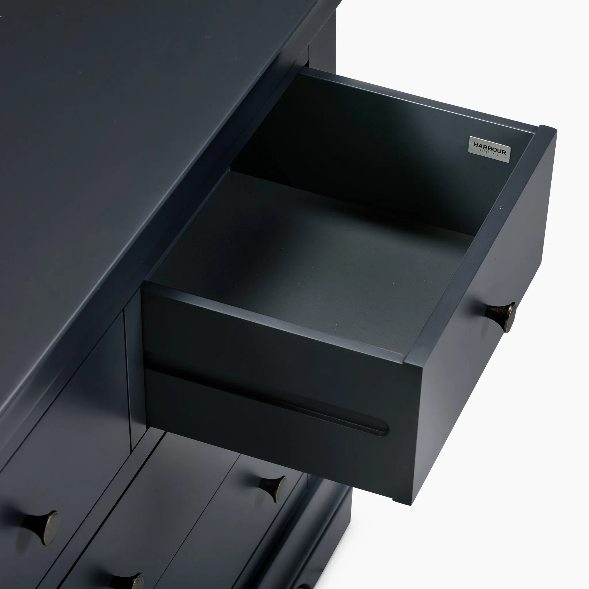 Chalbury 3 Over 4 Chest of Drawers in Dusky Black