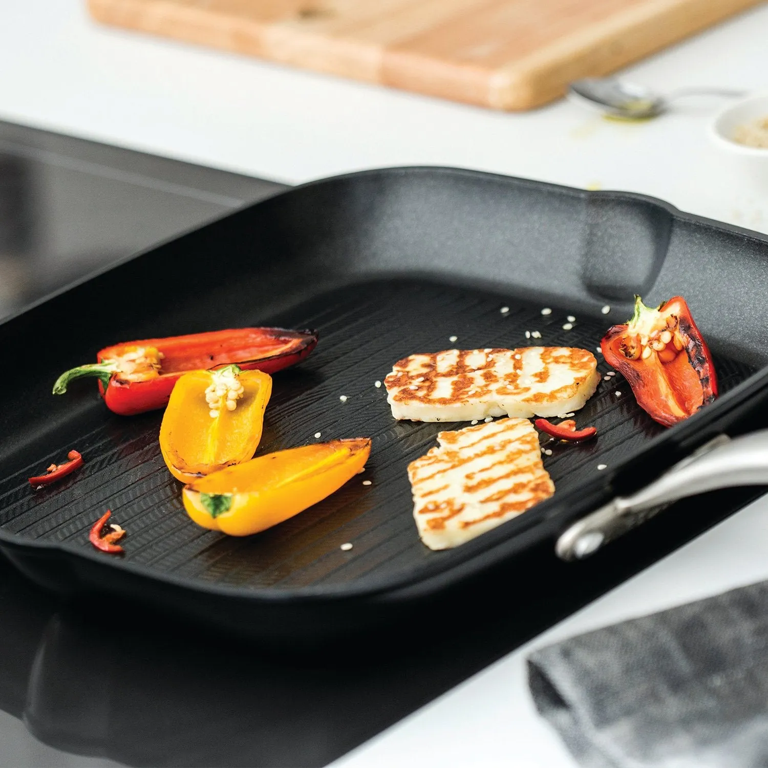 Circulon Non-Stick Hard Anodized Square Griddle Pan, 28cm