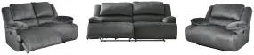 Clonmel 36505 Charcoal Power Reclining 3-Piece Living Room Set