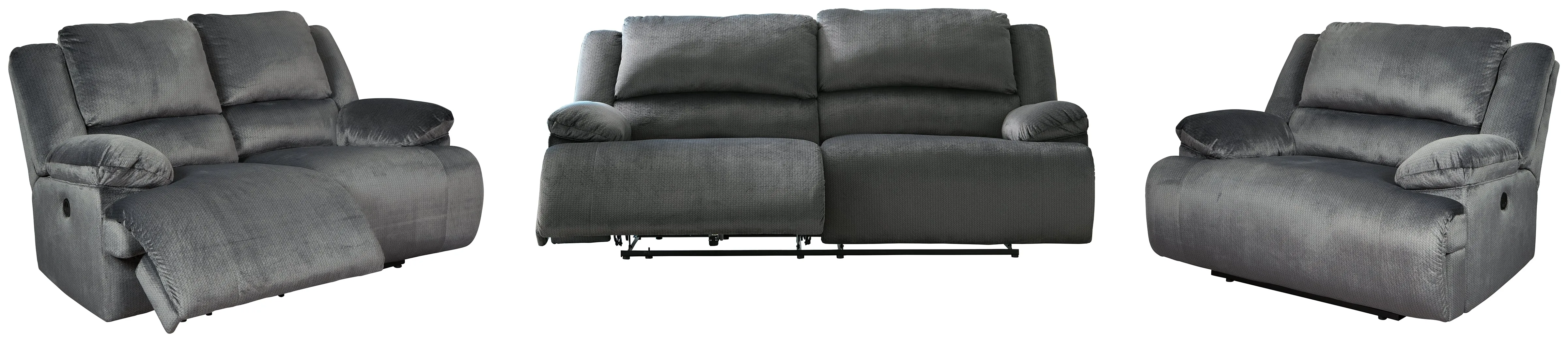 Clonmel 36505 Charcoal Power Reclining 3-Piece Living Room Set