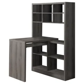 Computer Desk with Bookcase and Storage Shelves - Left Side