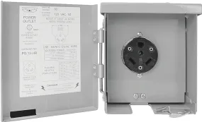 Connecticut Electric PS-13-HR Power Outlet, 30 A, Steel :EA: QUANTITY: 1