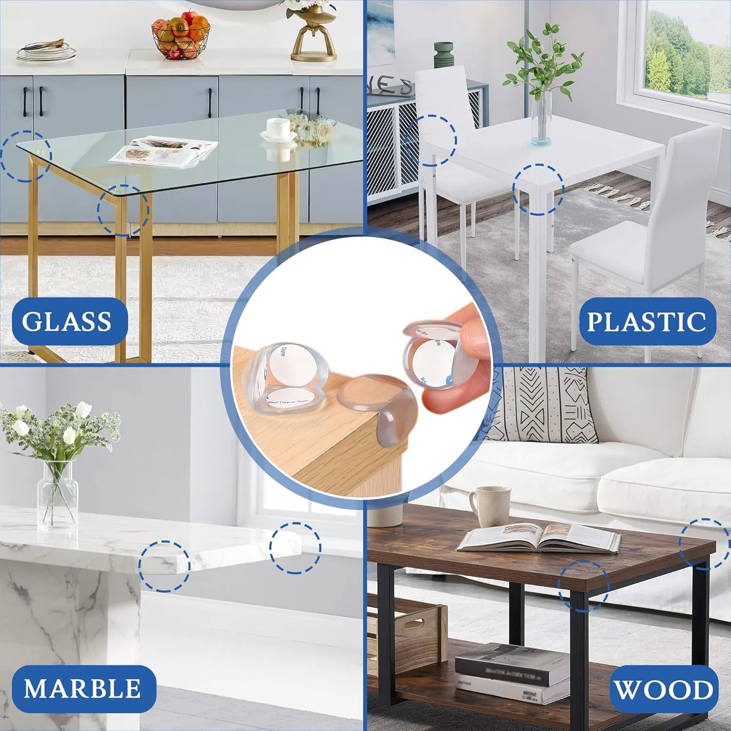 Corner / Edge Guards Clear Corner Protectors (Big 4 Cm / 10 Pcs Set)