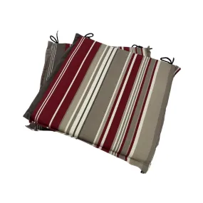 Culcita Valanced Carver Pad Red Stripe | Pack of 2
