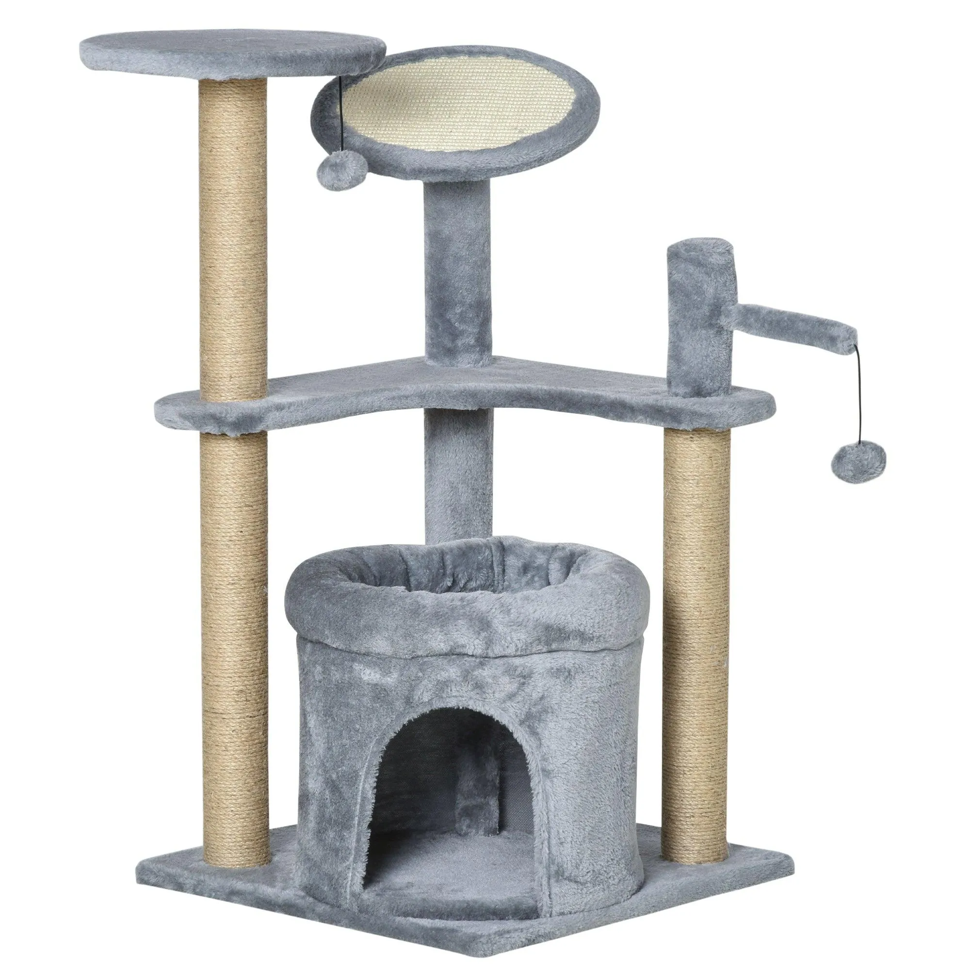 Deluxe Cat Activity Center Tower, 87cm - Grey