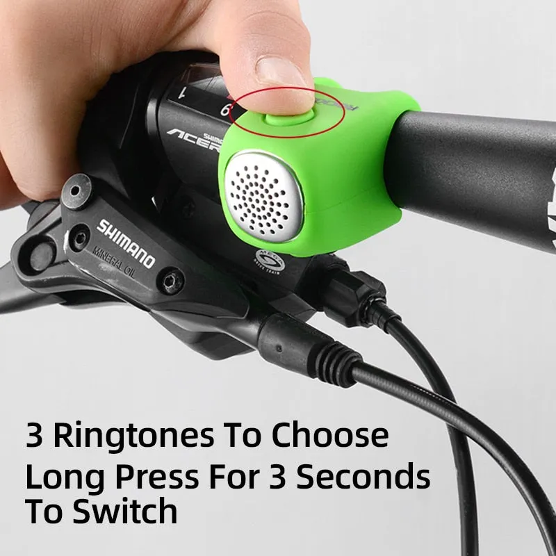 Electric Cycling Bell 90 DB Rainproof MTB Bicycle Handlebar Silica Gel - Bike Bells for Cyclists
