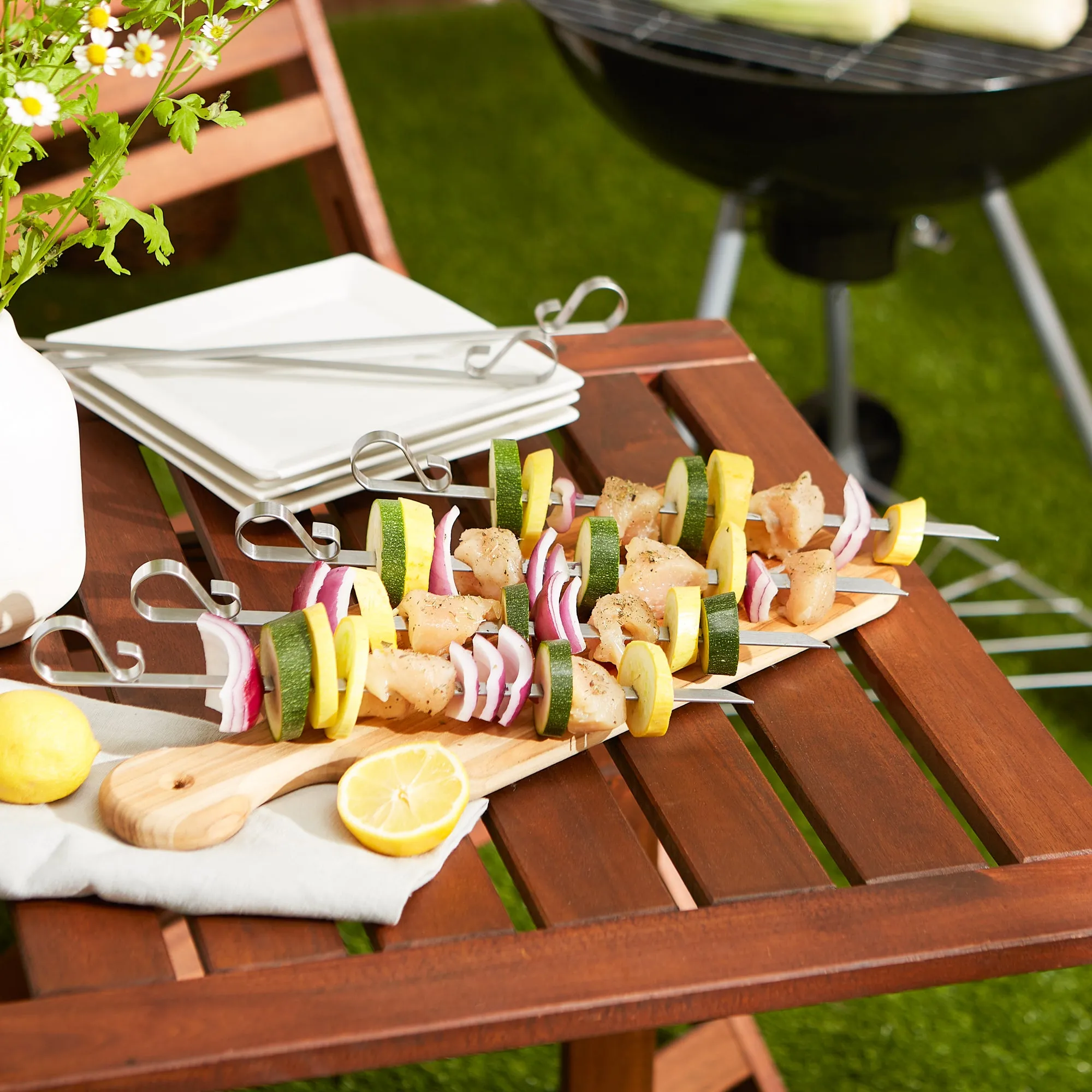 Endurance Stainless Steel Flat Skewers Set Of 6