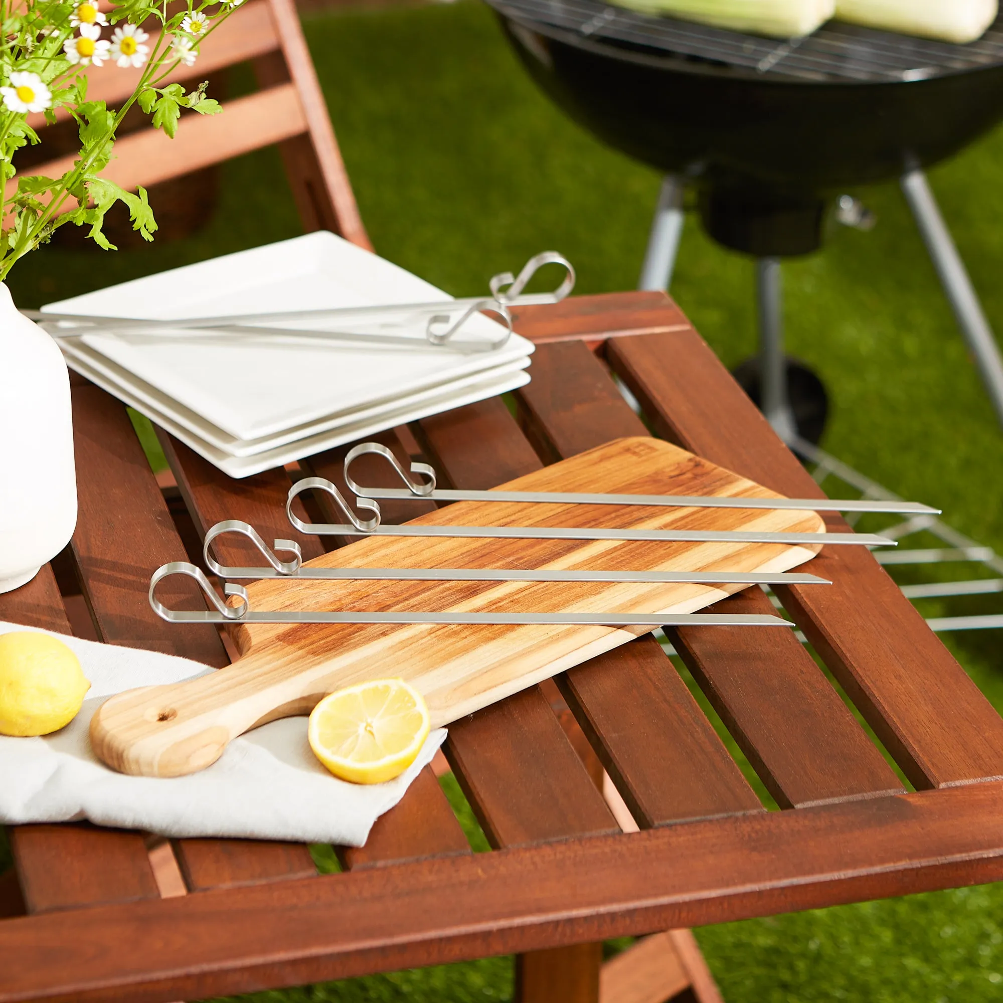 Endurance Stainless Steel Flat Skewers Set Of 6