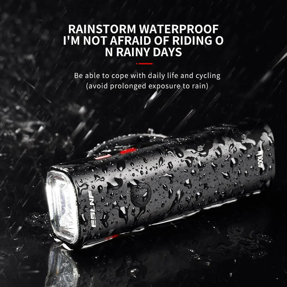 ESLNF Bike Light Rainproof Type-C Charging LED 2000mAh MTB Front Lamp Headlight Aluminum Ultralight Flashlight Bicycle Light