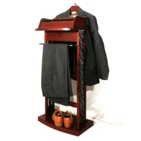 essential Excalibur Wardrobe Charging Valet with Surge Protector, Dark Cherry