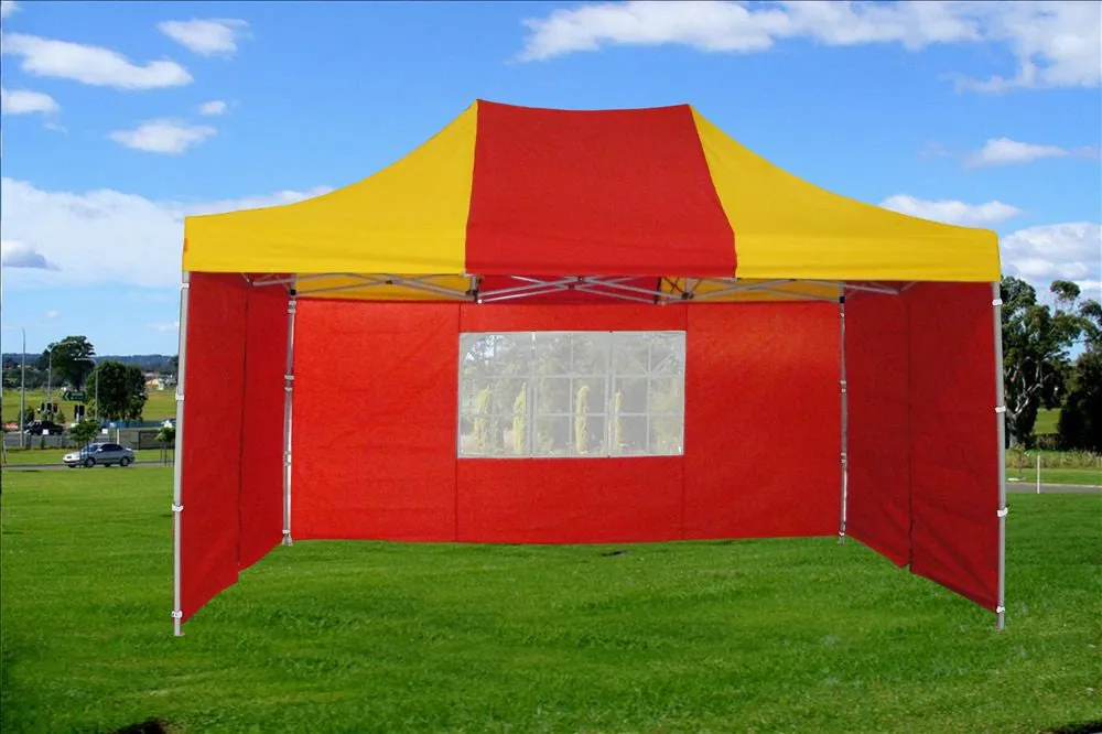 F Model 10'x15' Red Yellow - Pop Up Tent Pro