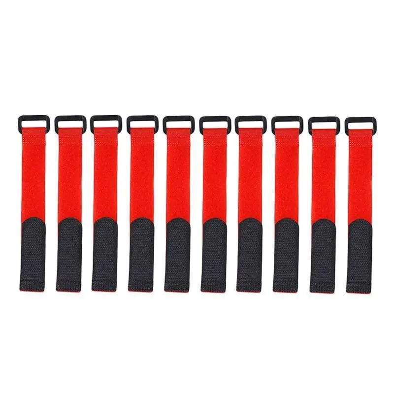 Fishing Rod Straps, Adjustable and Reusable, Durable Nylon, Keeps Rods Organized, Versatile for Gear and Cables, 10 Pieces Per Set