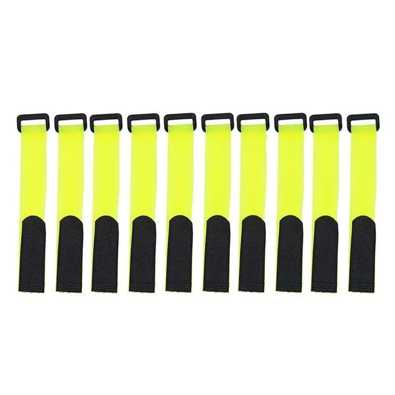 Fishing Rod Straps, Adjustable and Reusable, Durable Nylon, Keeps Rods Organized, Versatile for Gear and Cables, 10 Pieces Per Set