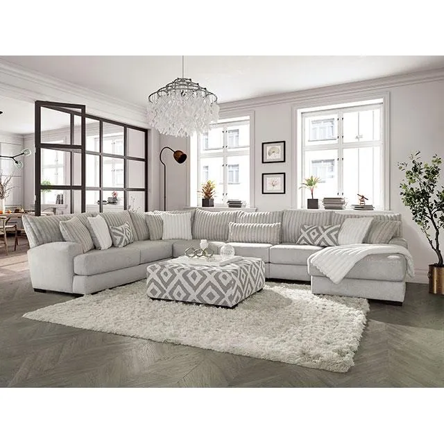 Furniture of America Hermiston Fabric Ottoman SM5171-OT