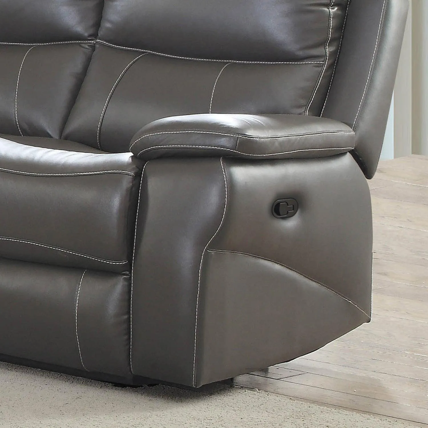 Furniture of America Lila Reclining Leather Match Sofa CM6540-SF