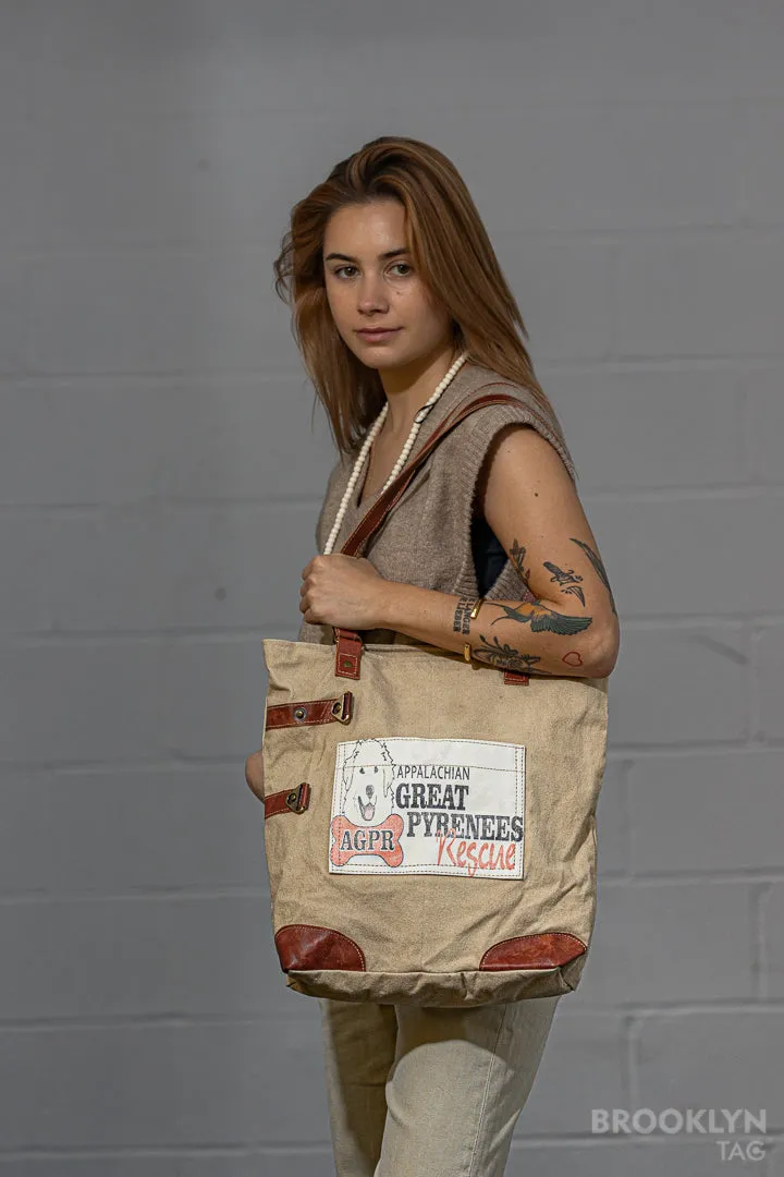 Great Pyrenees Rescue Canvas Tote