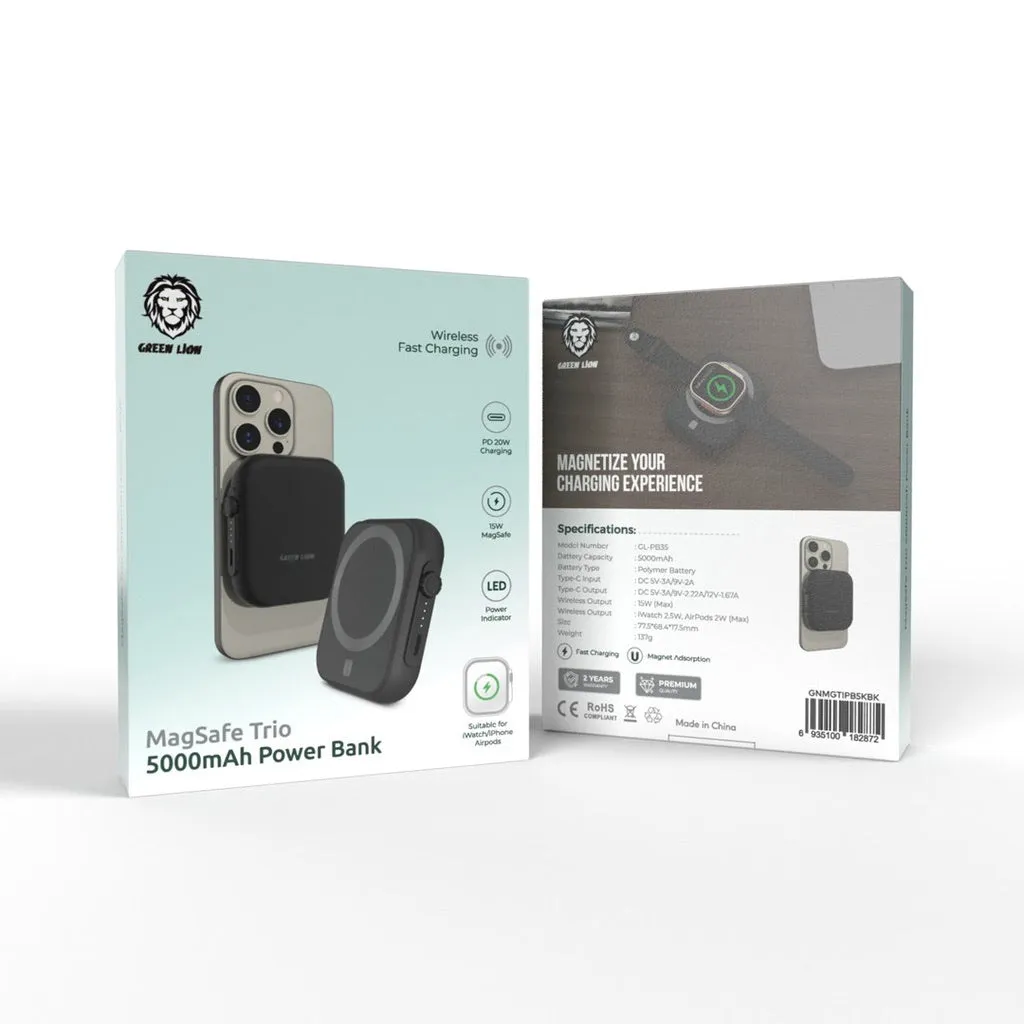 Green Lion Magsafe Trio power bank 5000Mah