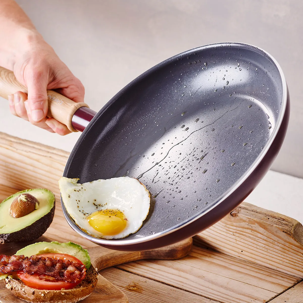 Hudson Ceramic Nonstick 9.5" and 11" Frypan Set | Merlot