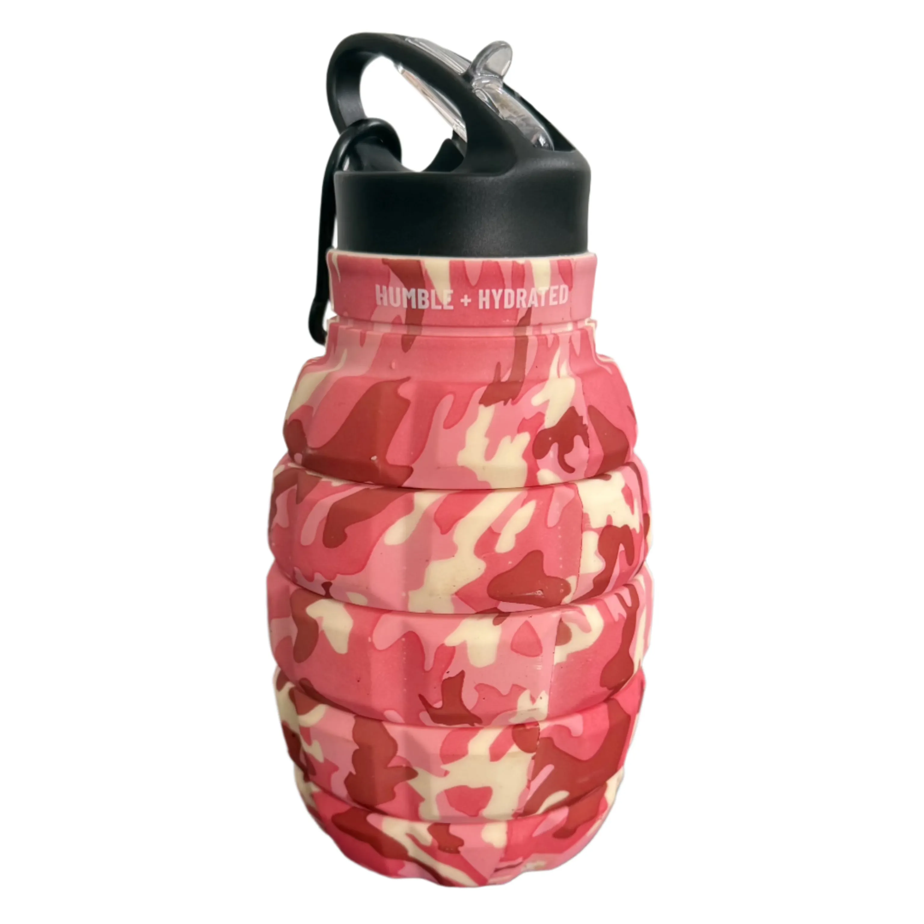 Humble   Hydrated 20oz Pink Camo Water Bottle