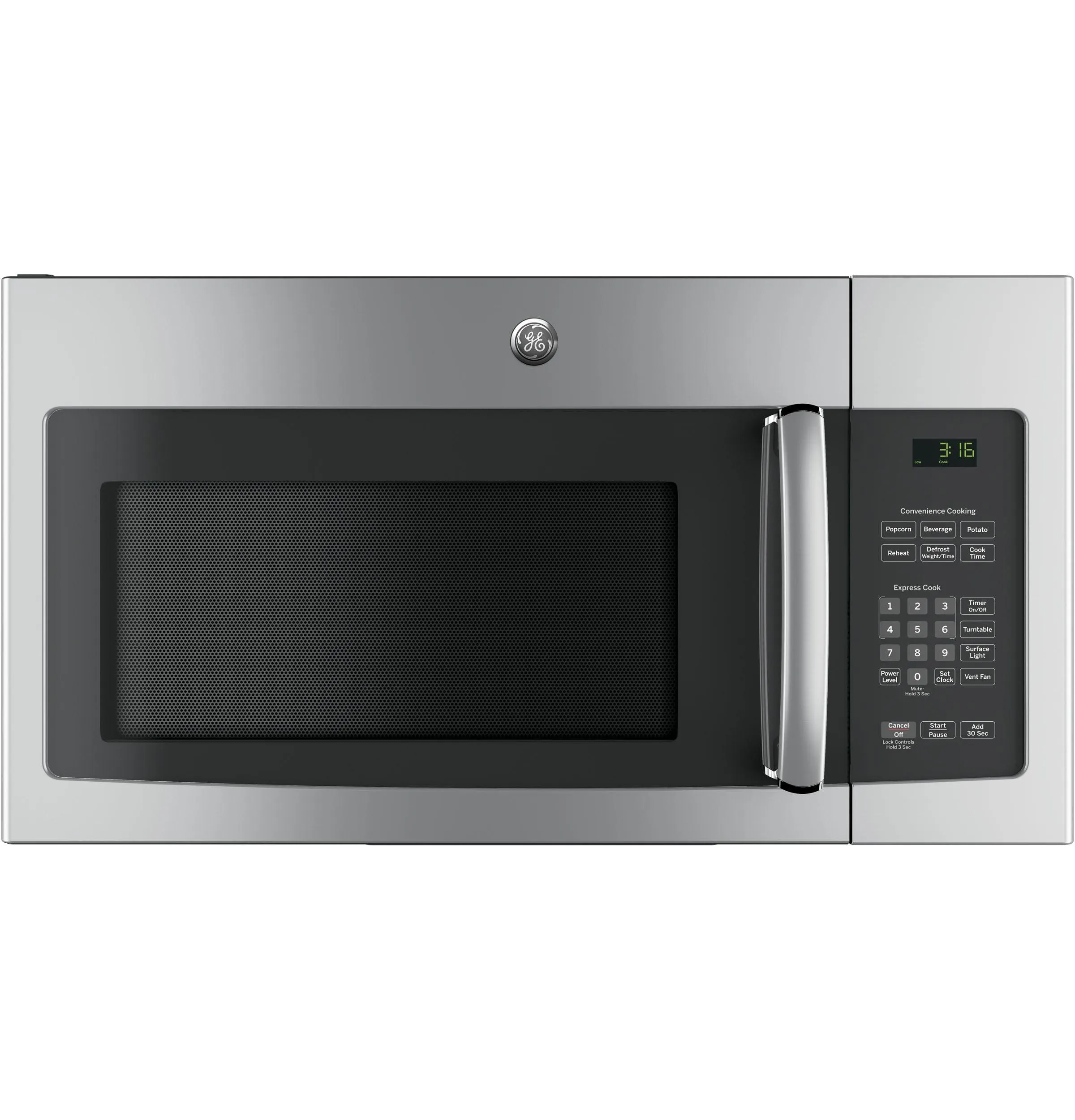 JNM3163RJSS GE® 1.6 Cu. Ft. Over-the-Range Microwave Oven with Recirculating Venting