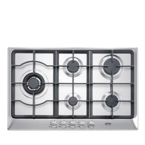 Lofra Artes 75 HDS7T0 5 Burner Gas Hob, Left Side Wok Burner 75cm