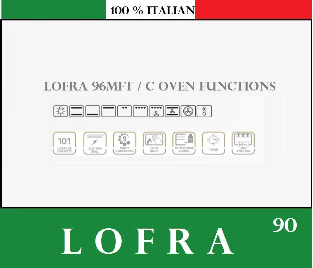 Lofra Italia 90D ABI G96WMFTA AEO Cream Gas Dual Fuel Range Cooker 90cm