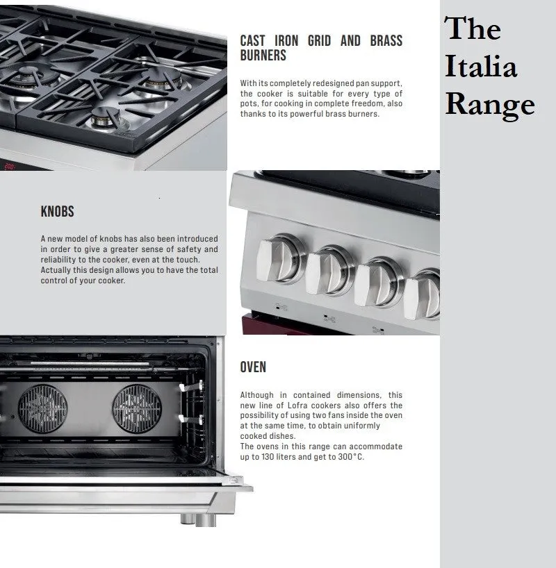 Lofra Italia 90D ABI G96WMFTA AEO Cream Gas Dual Fuel Range Cooker 90cm