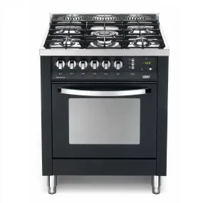 Lofra Rainbow 70 PNM 76MFT GVT C Black Gas Dual Fuel Range Cooker 60cm