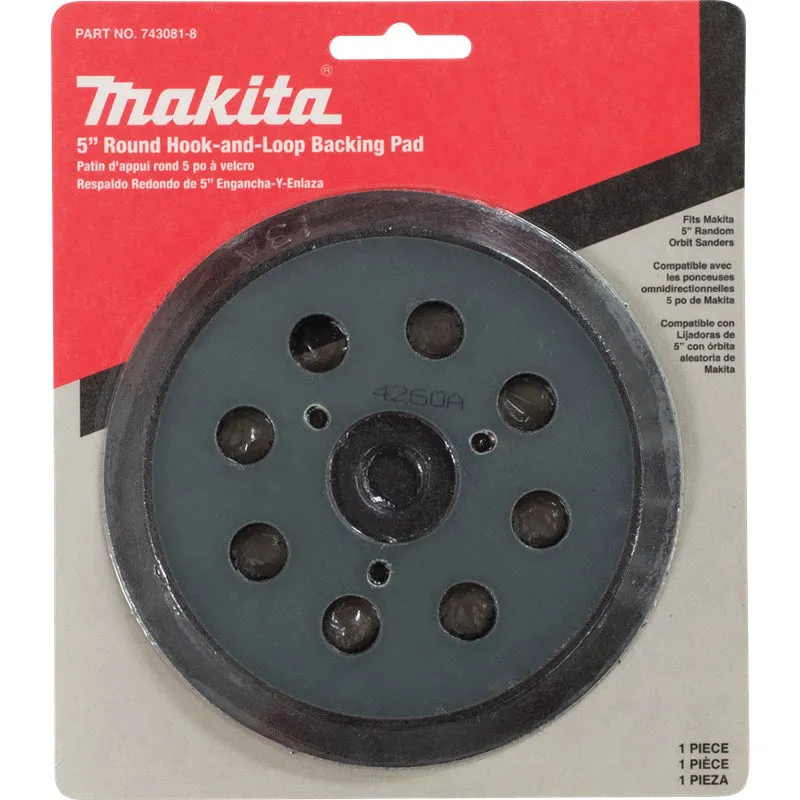 Makita® 743081-8 Backing Pad, For Use With: 5 in Random Orbit Sanders