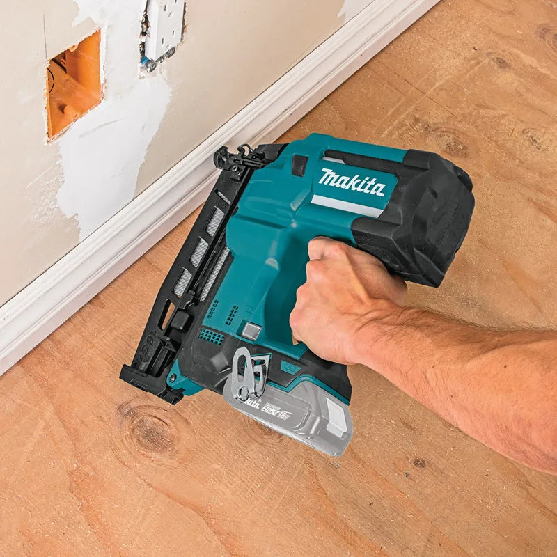 Makita® LXT® XNB02Z Straight Finish Nailer, Tool/Kit: Tool, 110 Nail, 1 to 2-1/2 in L Nail, 18 V, Lithium‑Ion Battery
