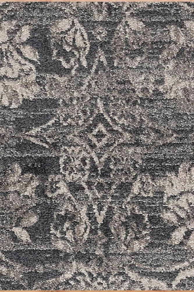 Modern Vintage Look Design Gray Floor Rug