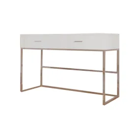 MW232  White   Rose Gold Dressing Table