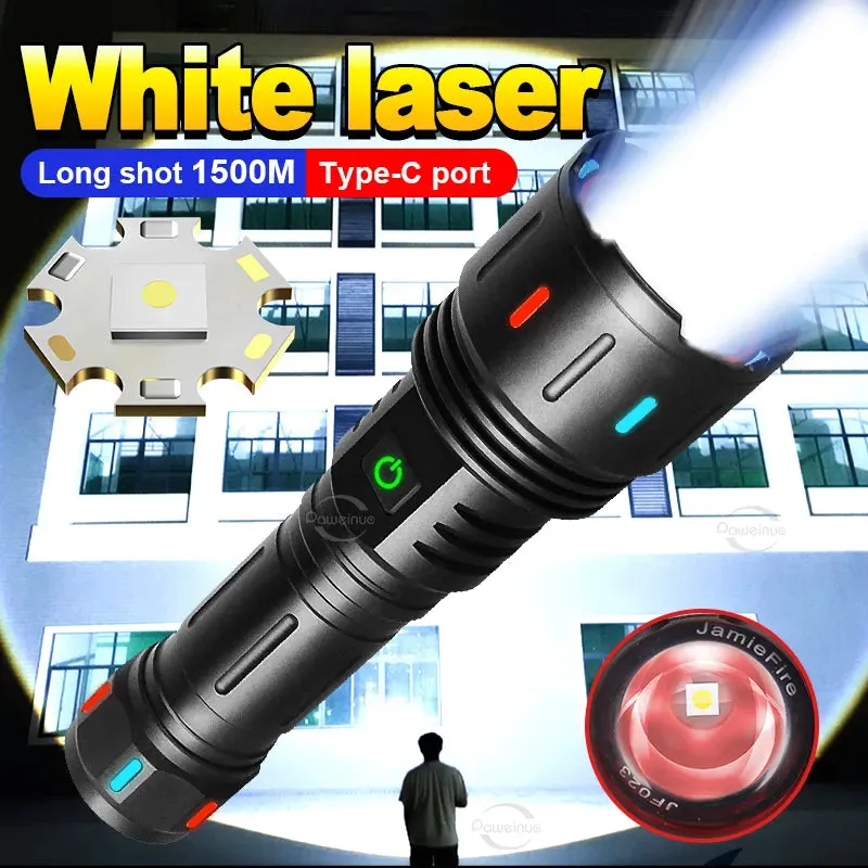 NEW High Power LED Flashlight Super Bright Usb Rechargeable Torch 18650 Zoom Powerful Flash Light Long Shot Hunting Lantern