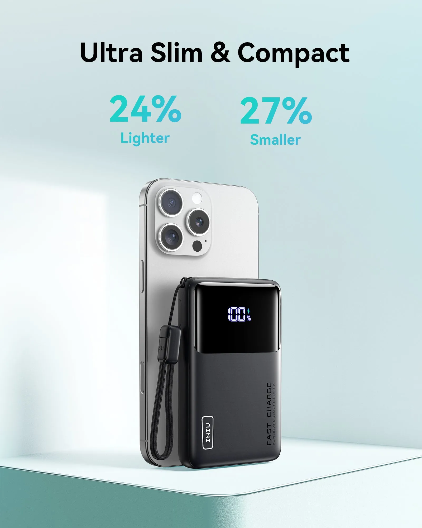 [New] INIU Carry P55-E2 Power Bank Slim 45W 10000mAh