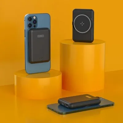 New - Just Wireless 5000mAh Dual Port Portable Power Bank - Black