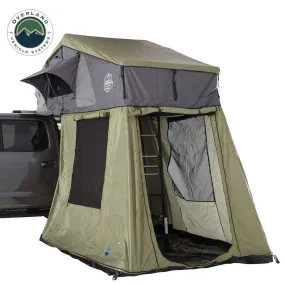 OVERLAND VEHICLE SYSTEMS | Nomadic 3 Roof Top Tent Annex Green Base With Black Floor & Travel Cover (18539936)