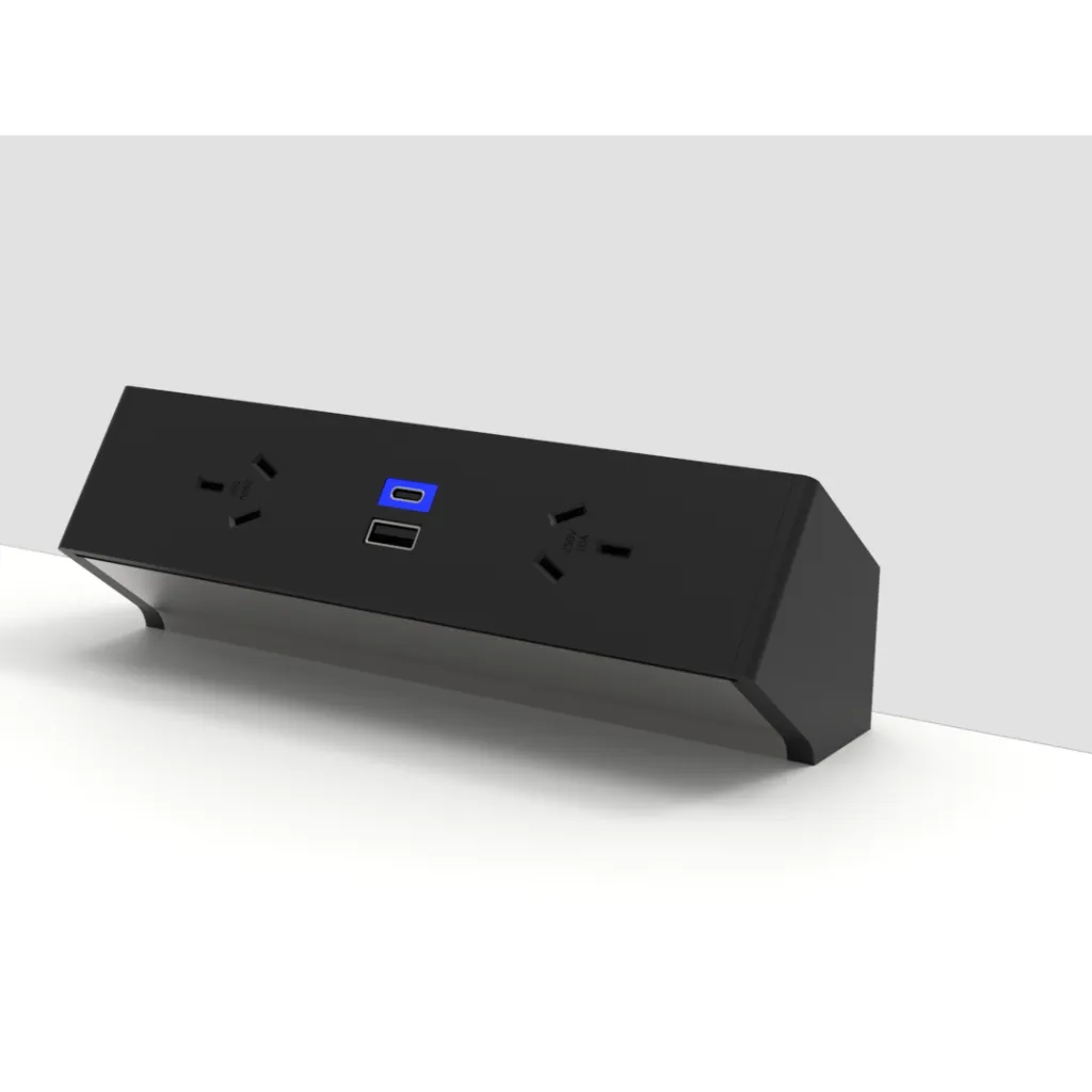 Qiksilva Above Desk Power Delivery USB Fast Charge and Data Rail