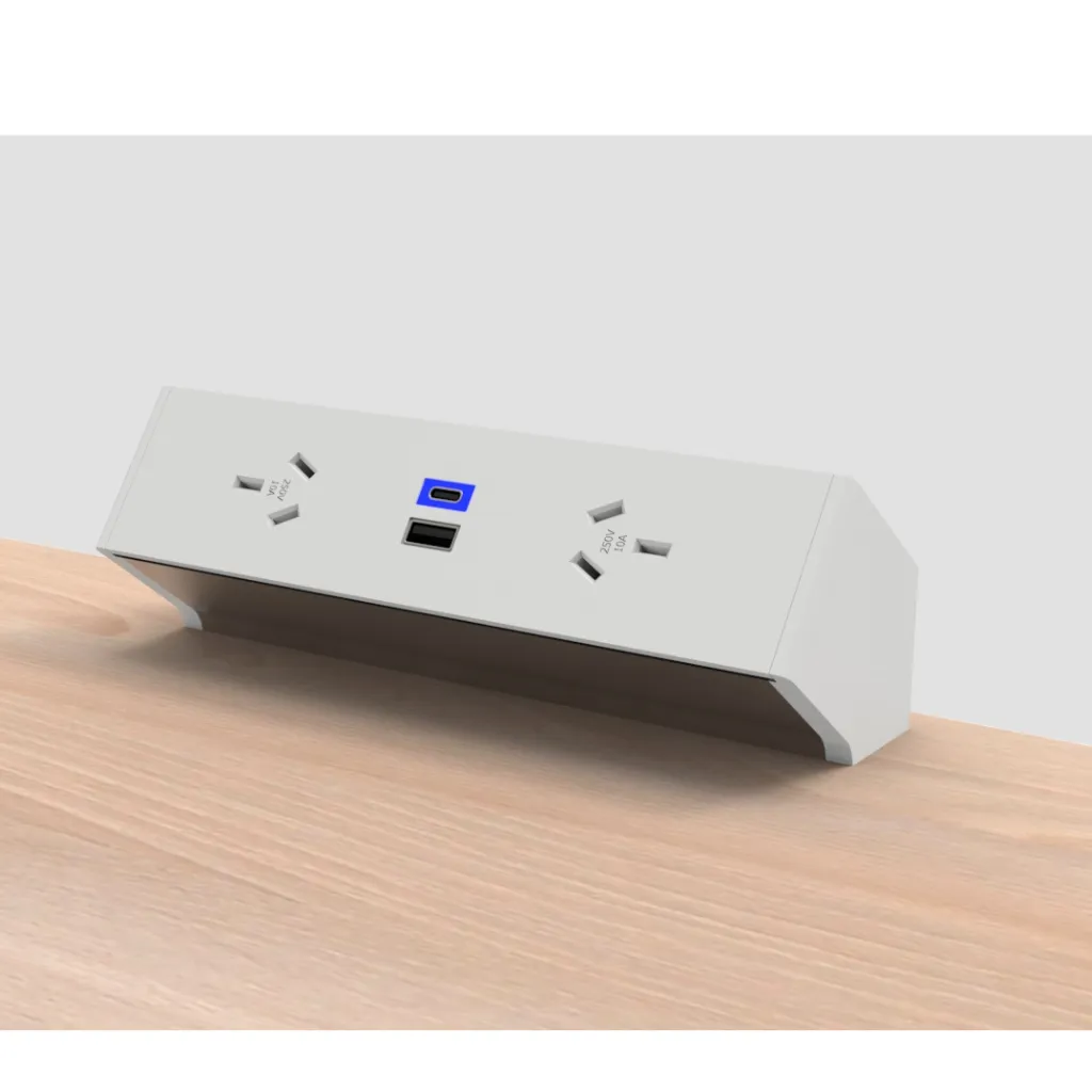Qiksilva Above Desk Power Delivery USB Fast Charge and Data Rail