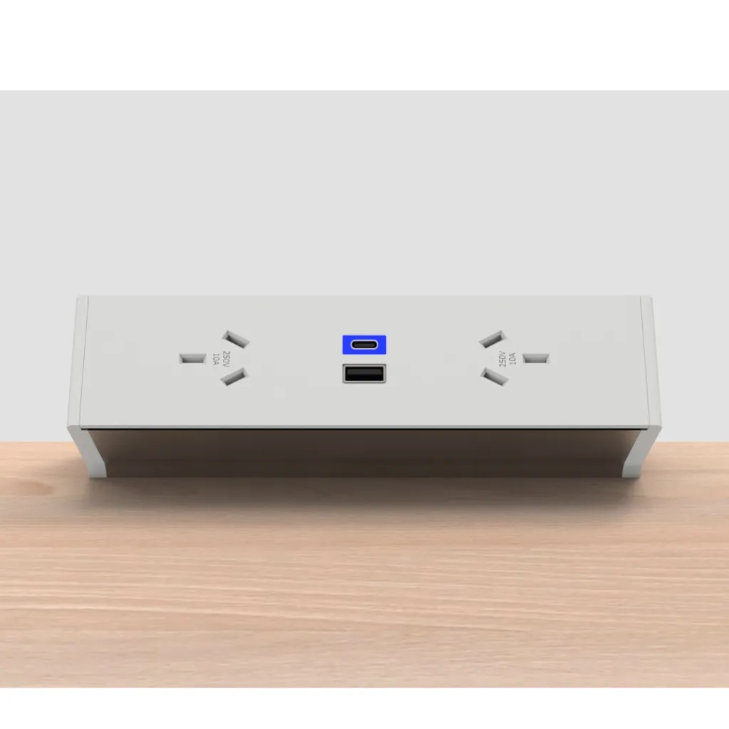 Qiksilva Above Desk Power Delivery USB Fast Charge and Data Rail