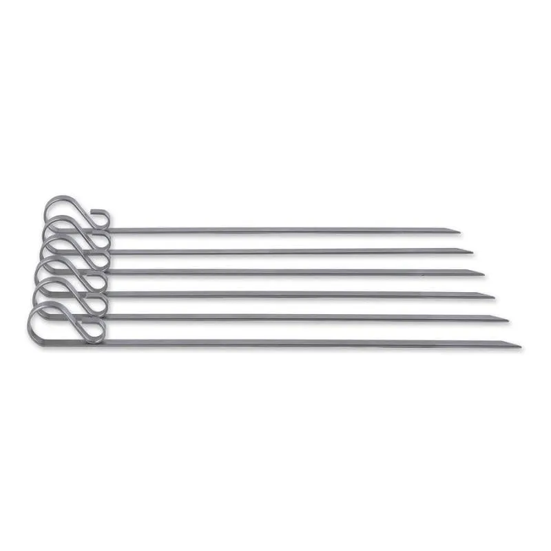 RSVP Stainless Steel Flat Skewers - 6 Pack