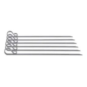 RSVP Stainless Steel Flat Skewers - 6 Pack
