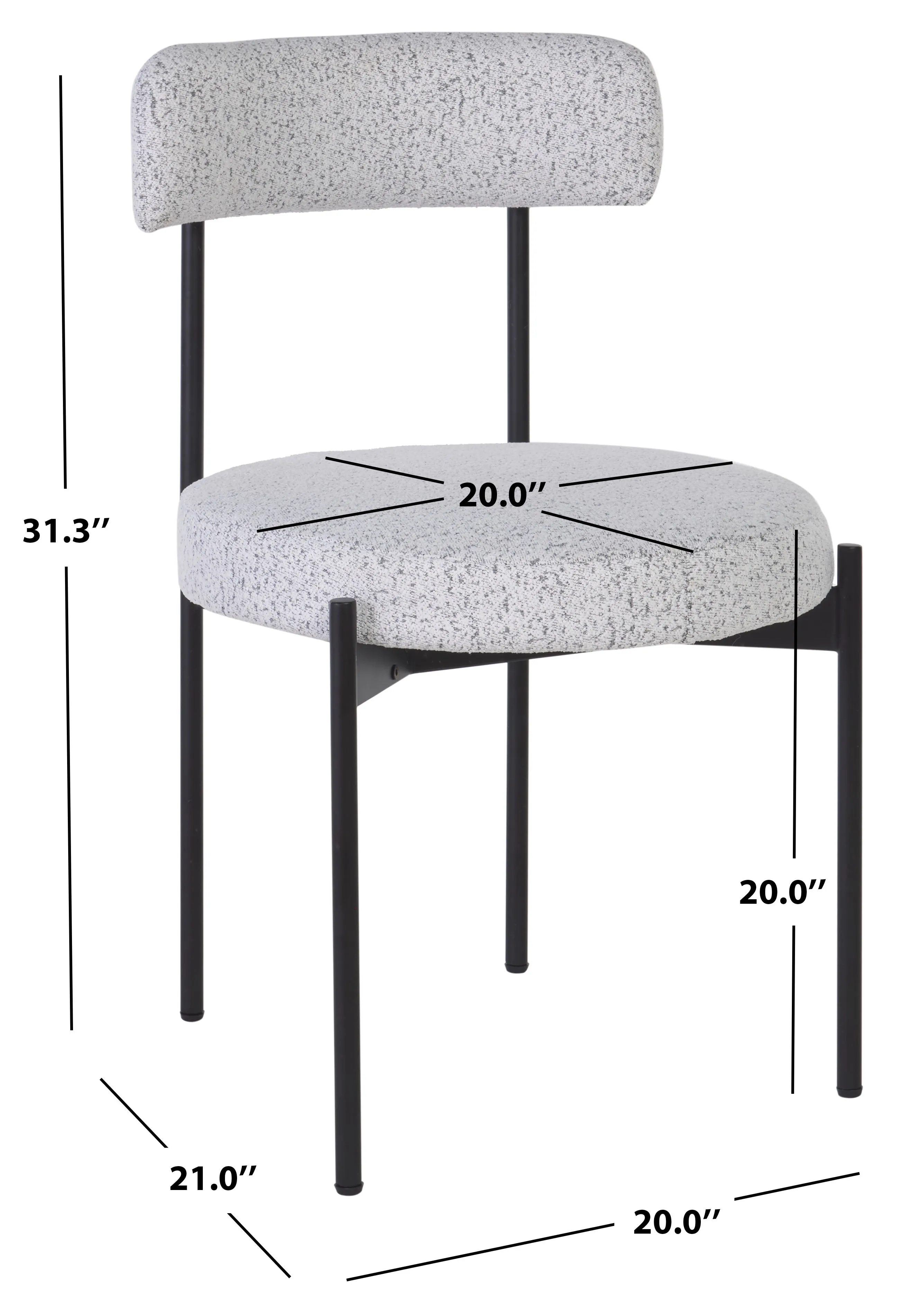 Safavieh Andrean Dining Chair (Set of 2), DCH3900
