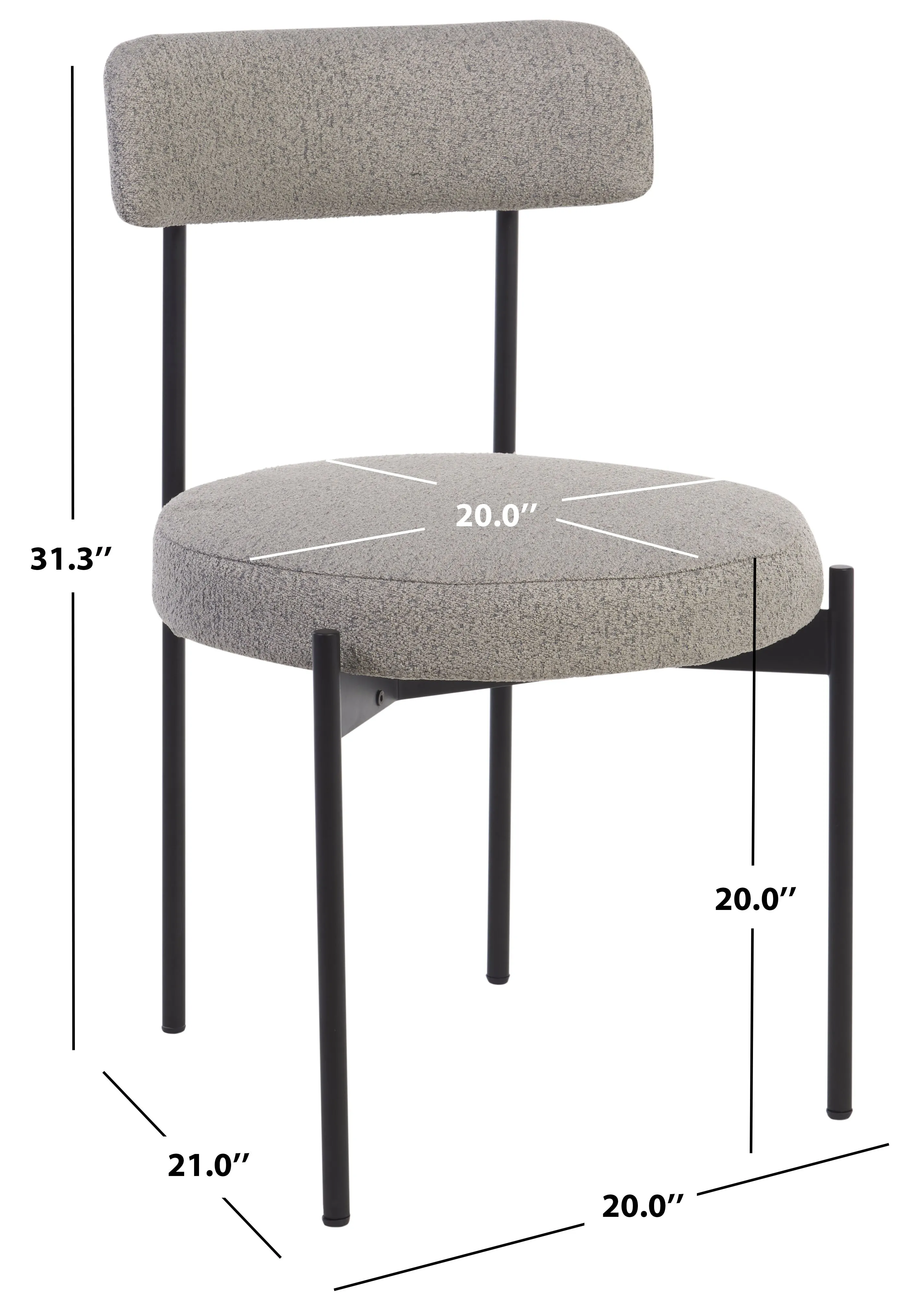Safavieh Andrean Dining Chair (Set of 2), DCH3900