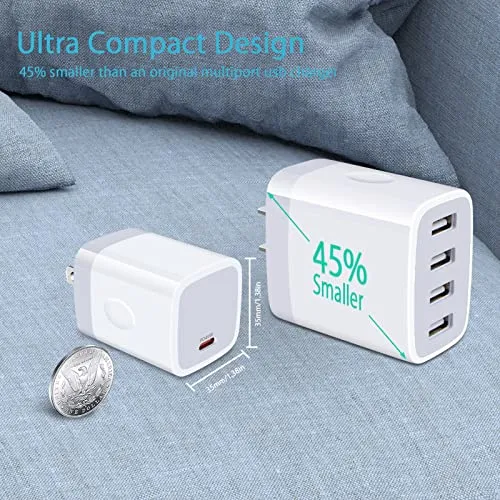 Samsung Galaxy S24 Charger 45W Super Fast USB C Charger Block Type C Charger Adapter for Galaxy S24 A15 S23 A14 A54 S22 S21 S20 S9 A13 A53 A03s,iPhone 15 14 13 12 11 Pro Max,iPad,Google Pixel 8 Pro 7a