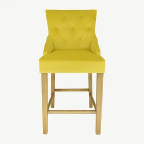 Sandy Bar Stool Gold Velvet
