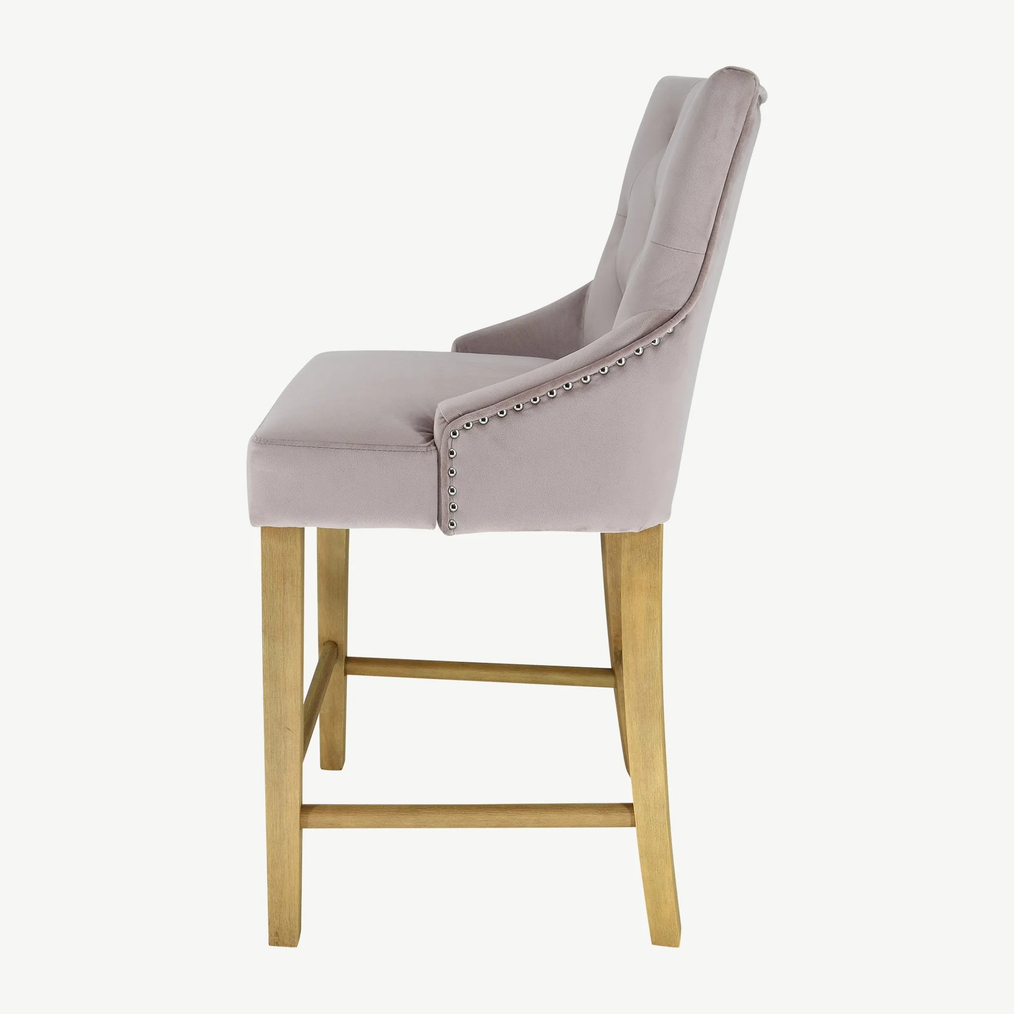 Sandy Bar Stool Pink Velvet