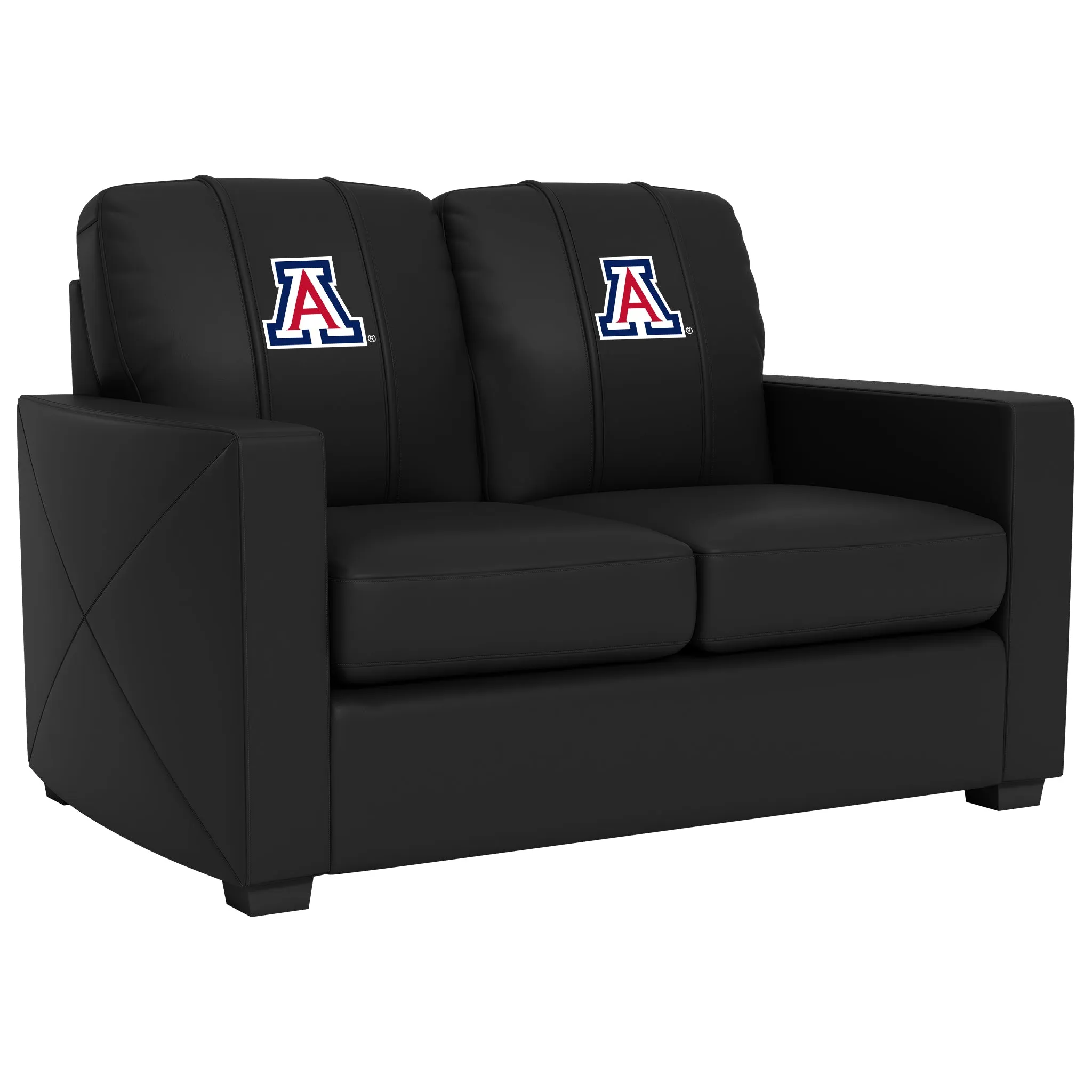 Silver Loveseat with Arizona Wildcats Logo