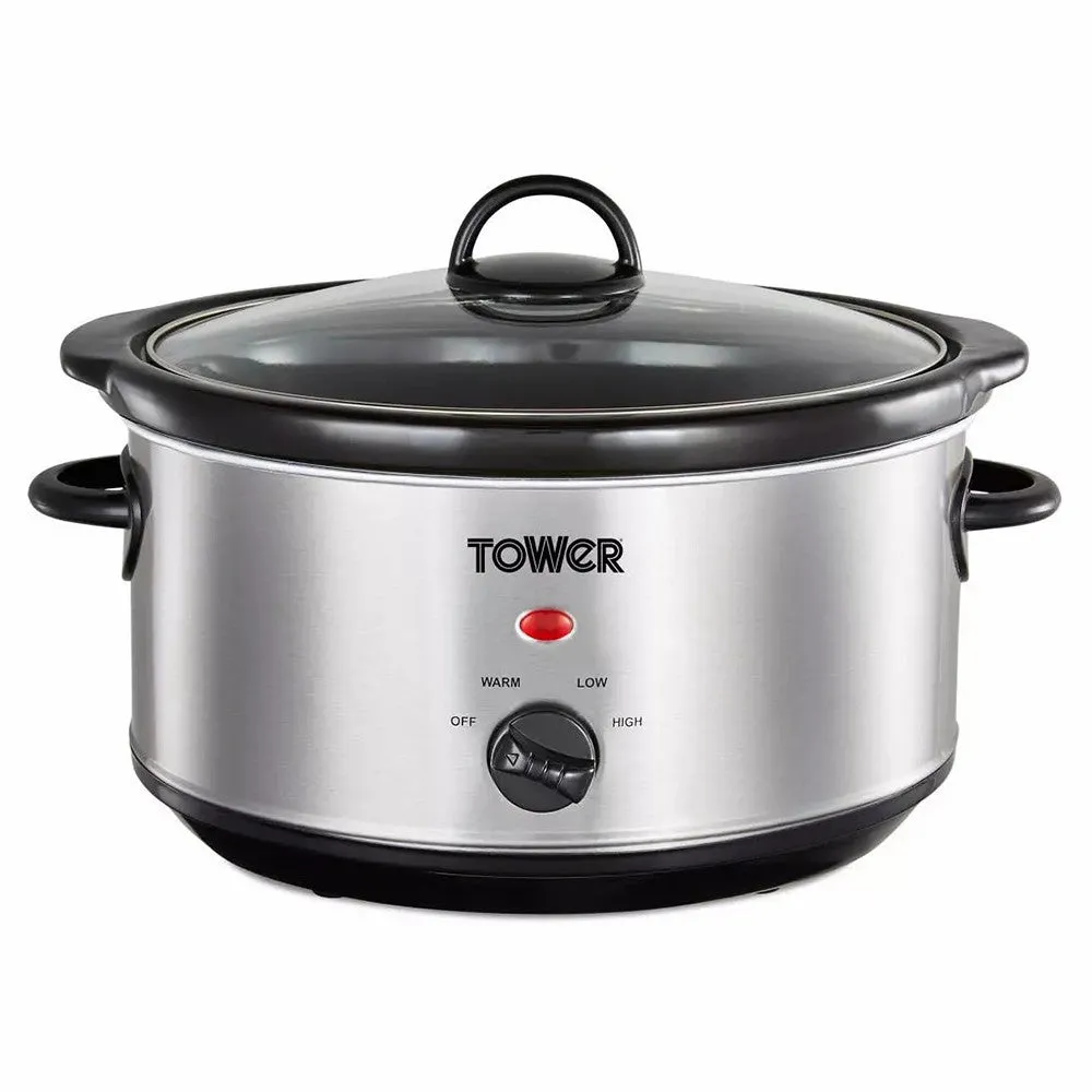Tower 3.5L Slow Cooker - Stainless Steel | T16039Y