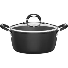 Tramontina Brazil  Monaco Induction 20cm 2.6L Black Aluminum Casserole with Interior and Exterior Starflon Premium PFOA Free Nonstick Coating